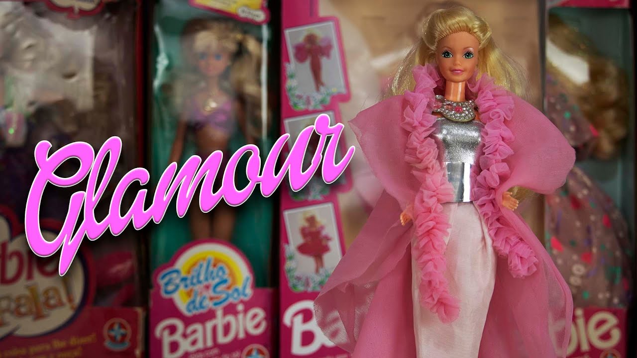 Barbie Glamour, 1988 (vestido rosa)