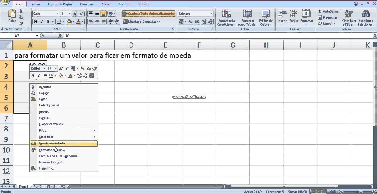 Como formatar n&uacute;mero e moeda