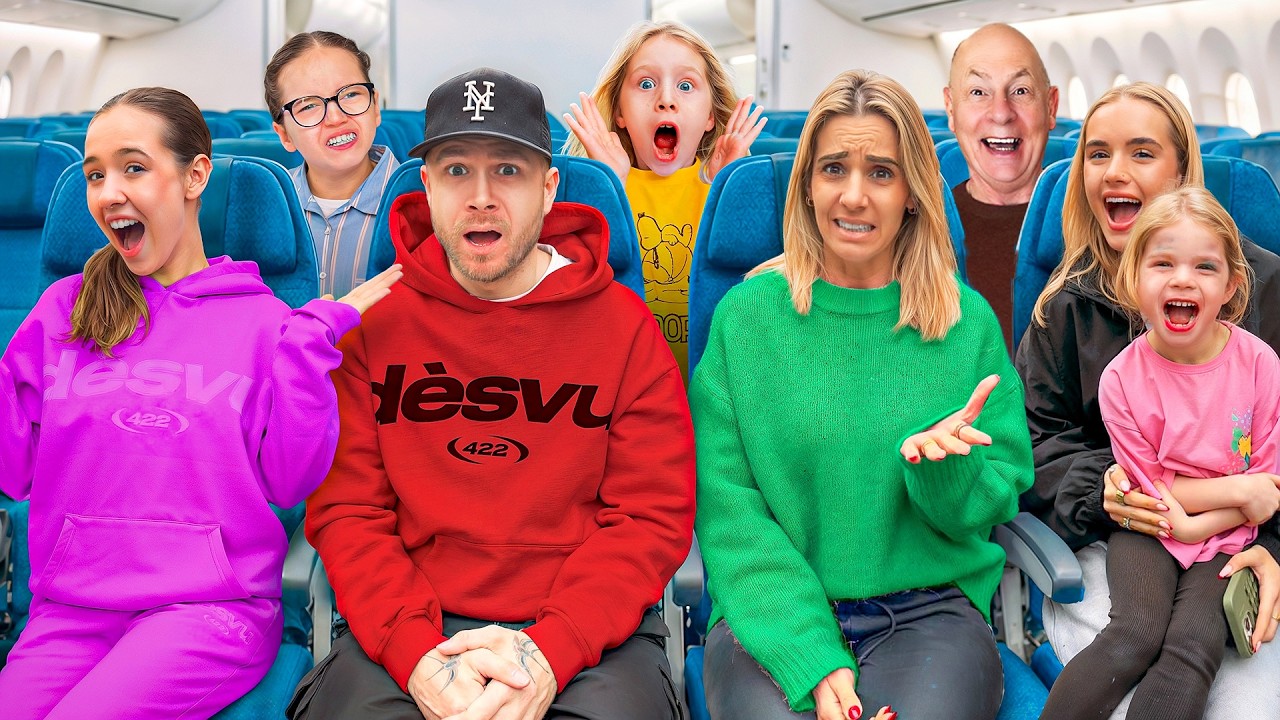 10 HOUR Flight With A FAMILY OF 10!