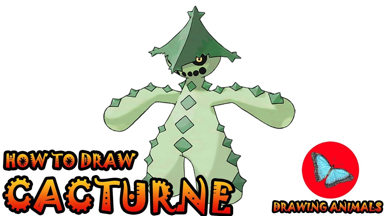 How To Draw Cacturne Pokemon | Coloring and Drawing For Kids