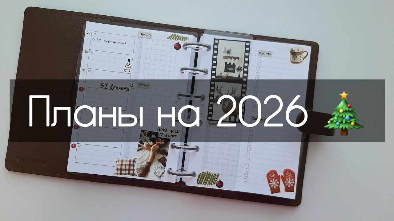 Планы на 2026 в дисках, покупки канцелярии за декабрь, выбор личного дневника
