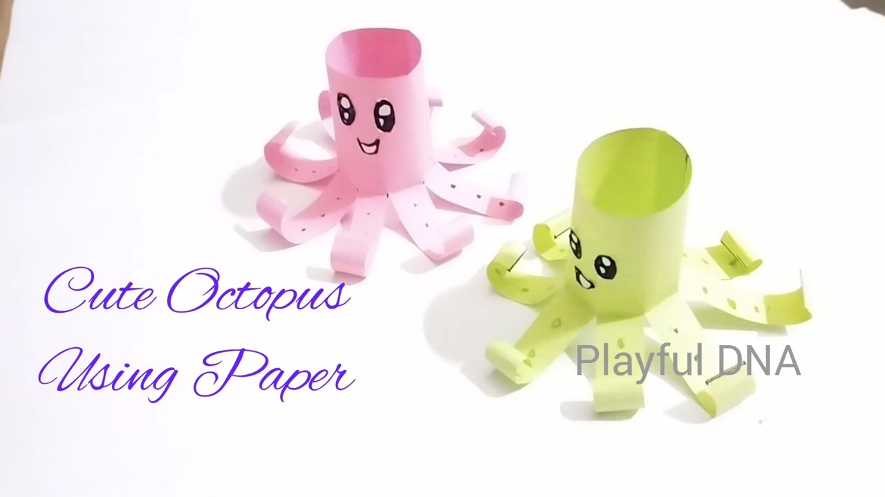 How to make octopus using paper | Cute paper crafts | Playful DNA