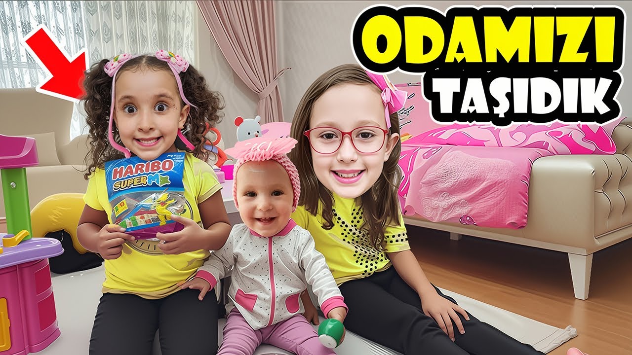 BAHAR VE BANU ALYA SALONA ODASINI TAŞIDI !! ABUR CUBUR YEDİ !!