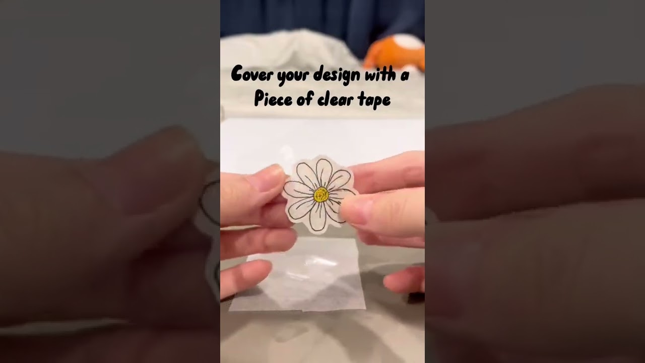 How to made stickers with clear tape🌹