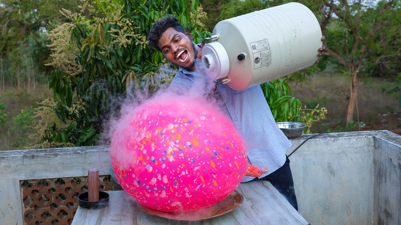 என்னடா Experiment இது ...😱 Monster Balloon VS Liquid Nitrogen...