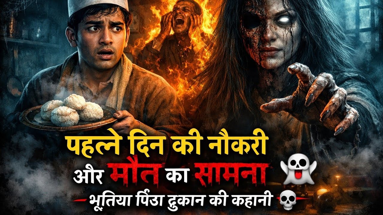 पहले दिन की नौकरी और मौत का सामना | भूतिया पिठा दुकान की कहानी 👻