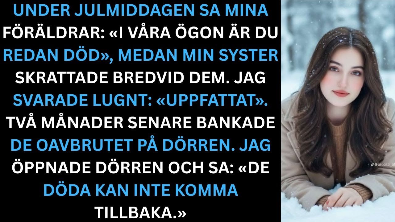”På familjefesten sa mina föräldrar: ’I våra ögon är du redan död’ — så jag…”
