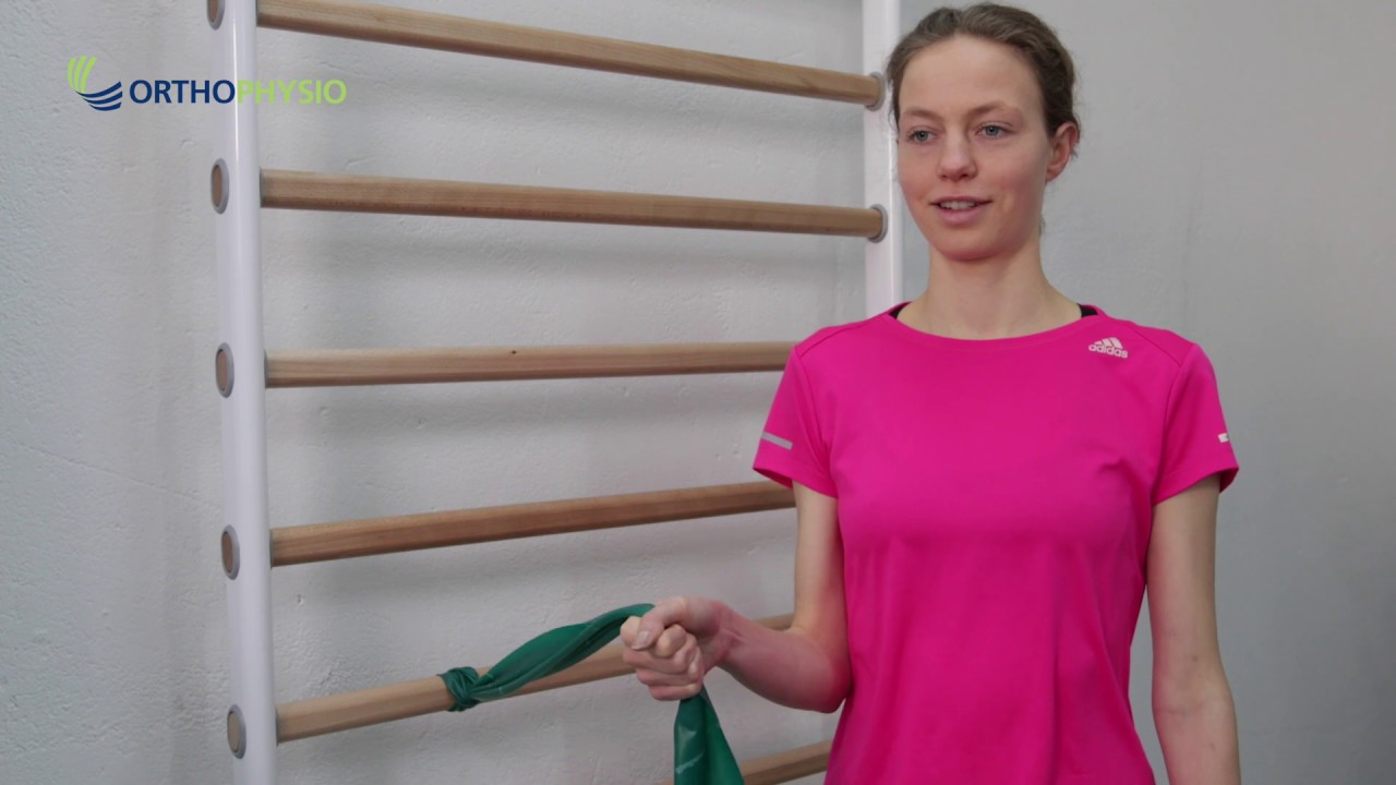 Schulterstabilisierende Übungen mit elastischem Fitnessband