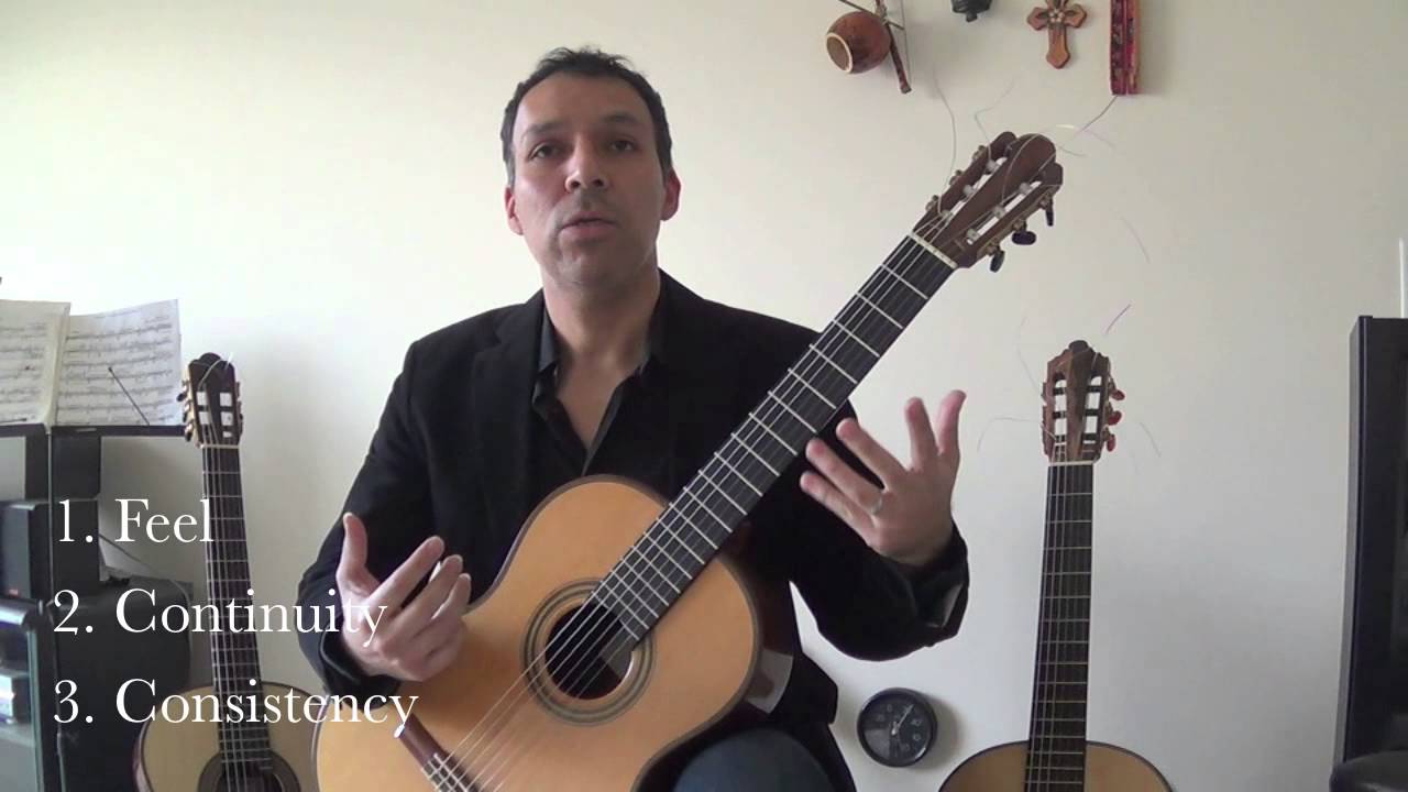 Classical Guitar Technique- Fixed Joint Rest Stroke