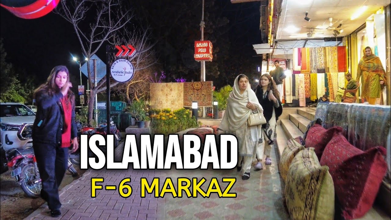 🇵🇰 Pakistan Islamabad Luxury Night Walk | 4K Tour of Exclusive Streets & Stunning Views