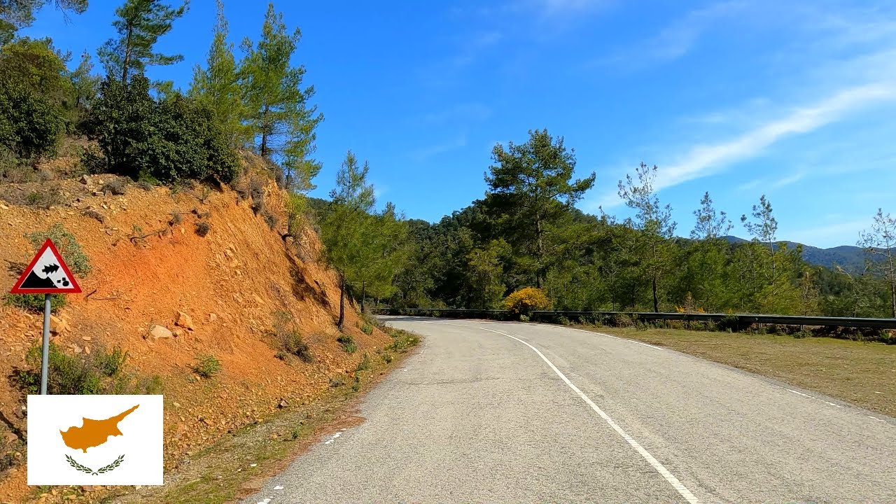 DRIVING through PAPHOS FOREST in CYPRUS 4K (60fps)