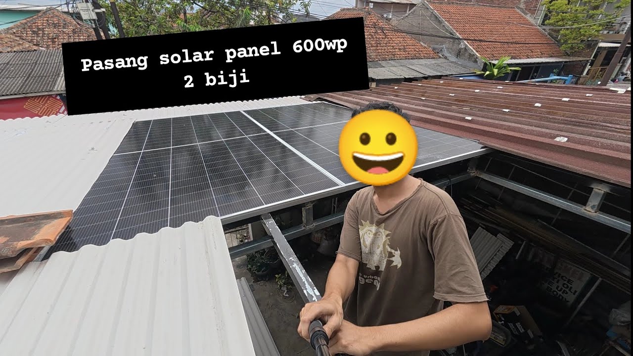 Pasang solarpanel 620wp 2biji