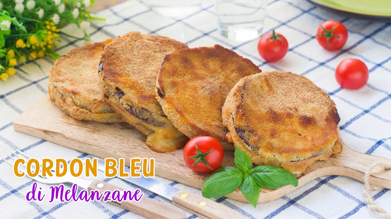 Cordon Bleu di Melanzane Al Forno - Ricetta Cotolette di Melanzane Ripiene - 55Winston55
