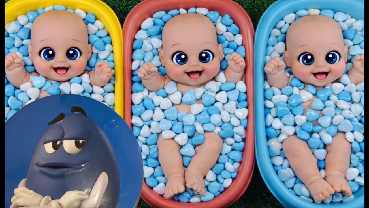 Full of 3 Rainbow Bathtubs with Candies | Relaxing ASMR