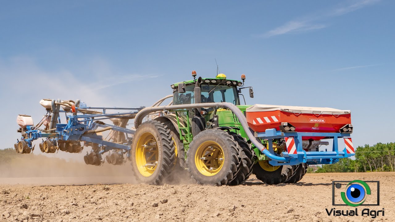 Semis de maïs XL /Monosem 12 rangs / John Deere jumelé