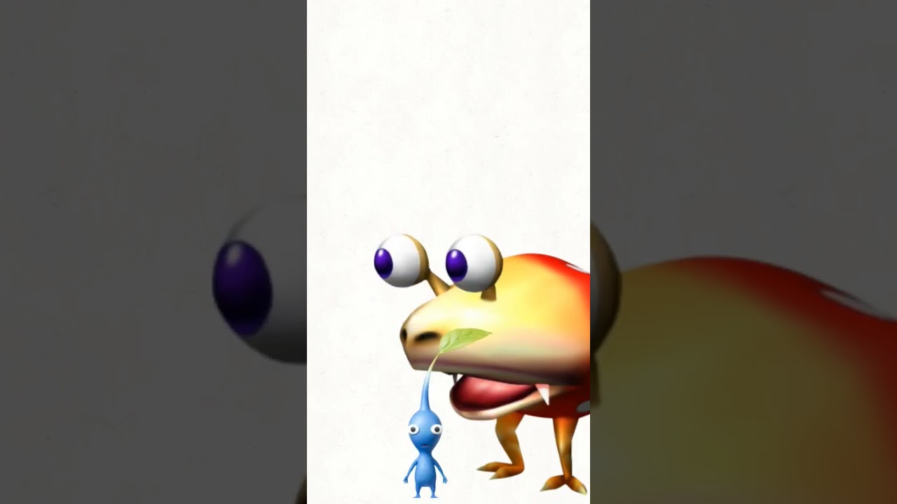 Bulborb eats blue pikmin but it is bad. #bulborb #pikmin
