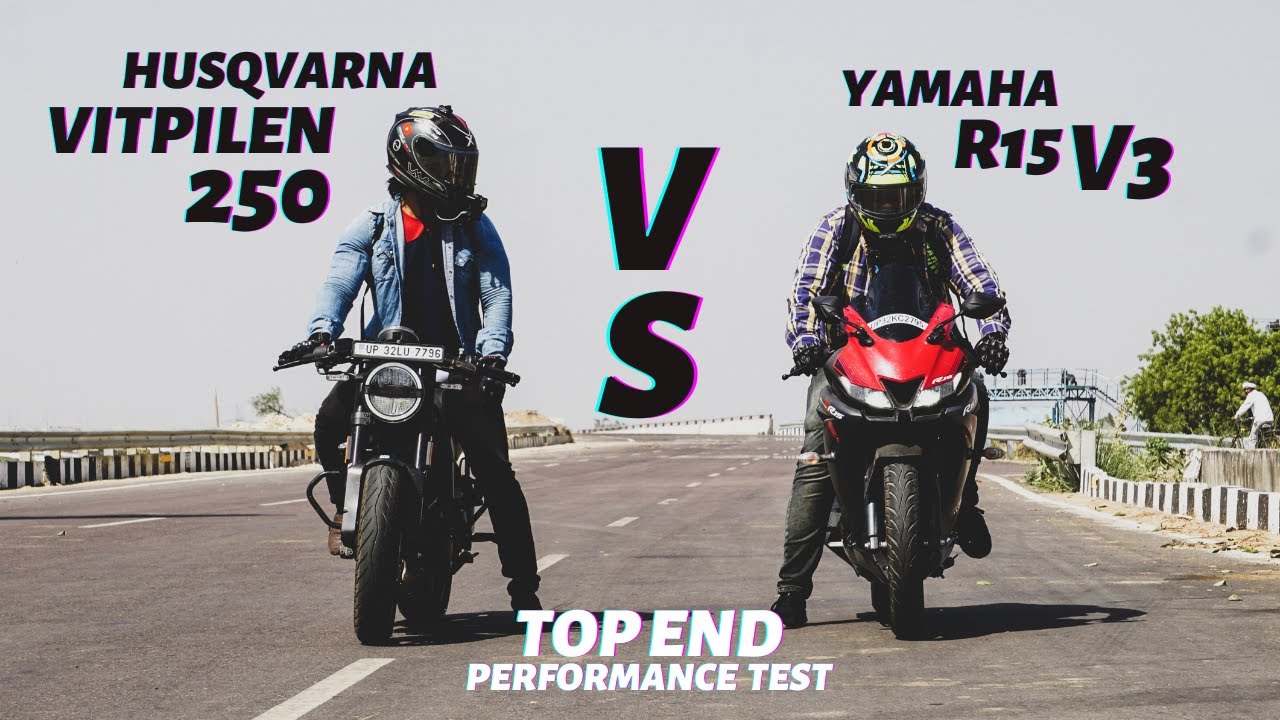 Husqvarna Vitpilen 250 Vs Yamaha R15 V3 BS4 | Top End Drag Race | Ksc Vlogs