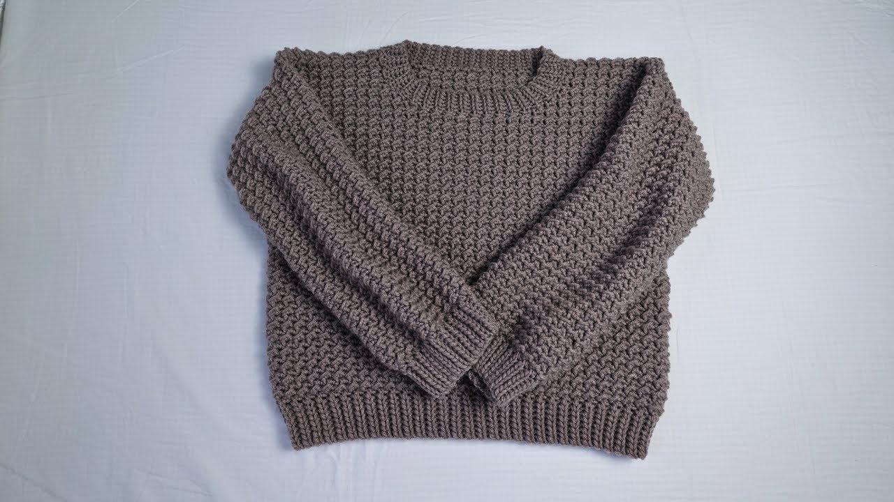 Easy Crochet Sweater for Beginners | Even Moss Stitch Sweater