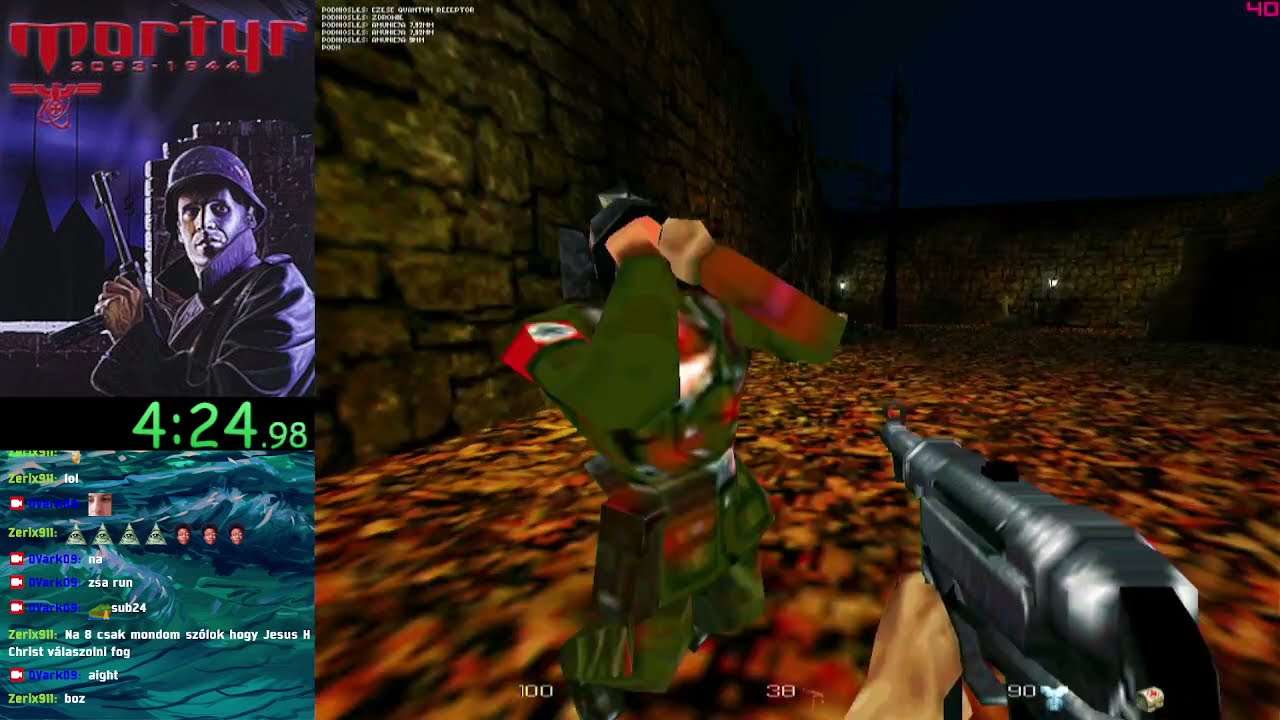 Mortyr 2093-1944 speedrun in 23:55 (24:30 RTA)
