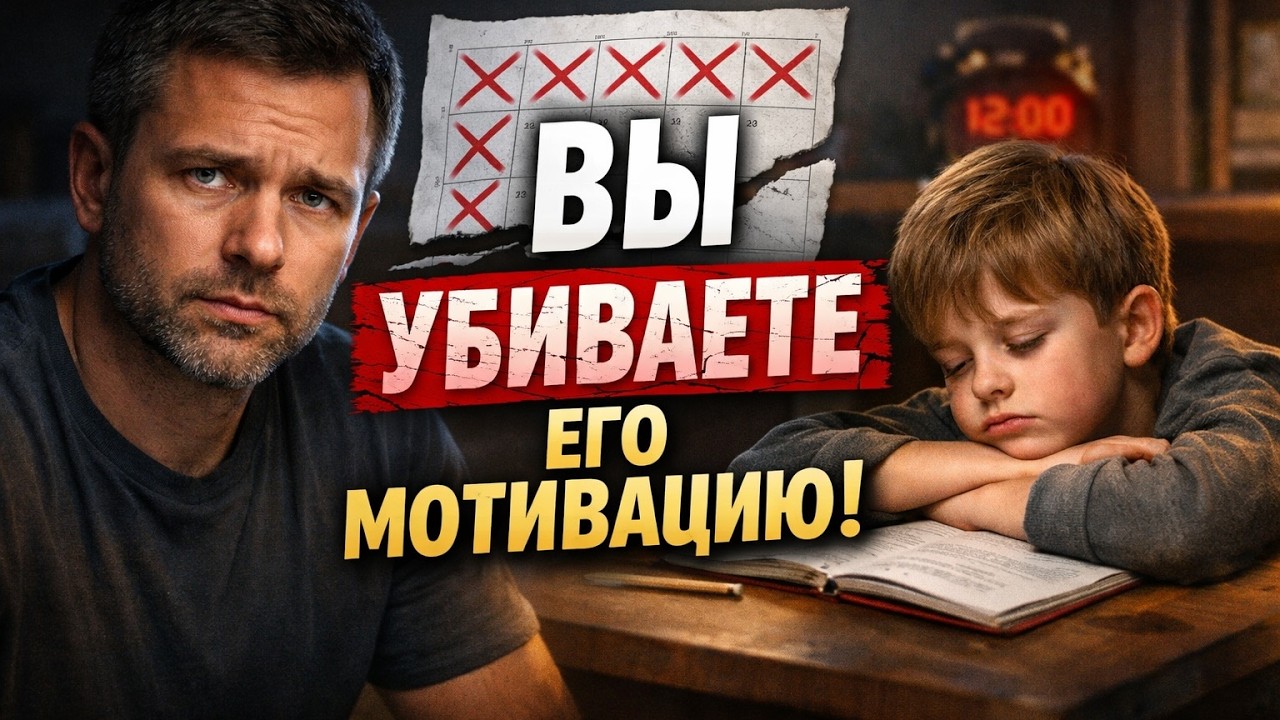 Ваш ребенок ЛЕНТЯЙ? Эта ОДНА ошибка в расписании УБИВАЕТ всю его мотивацию