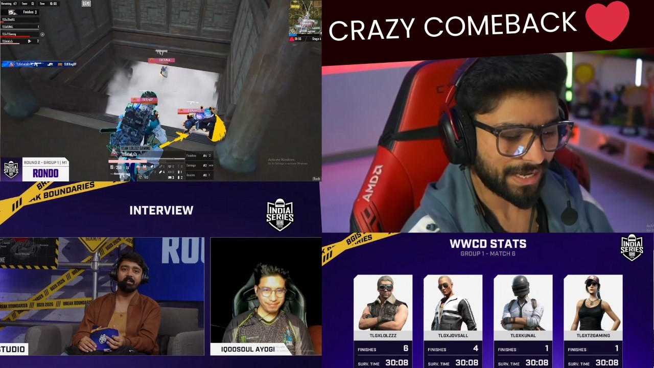 Lolz 1v4 WWCD Solo 6 frags & Qualified for BGIS Round 3 💛 Soul Ayogi Special Interview ❤️
