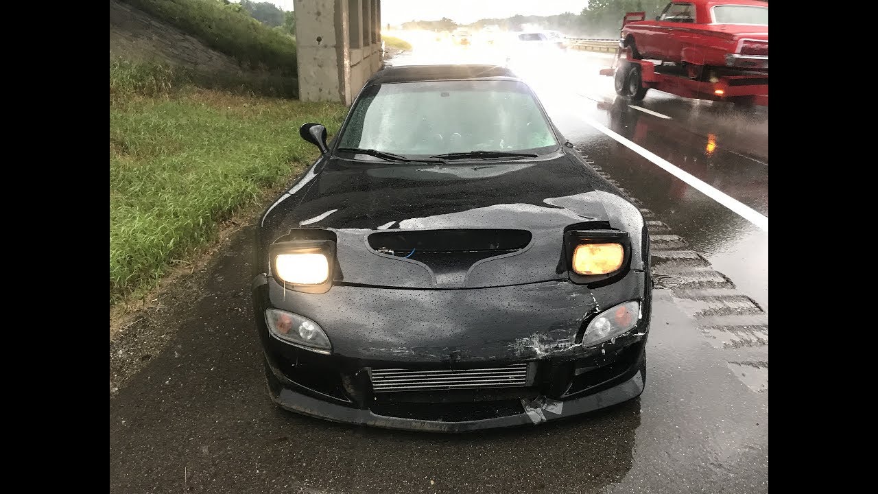 Reviewing the damage on the 3 Rotor RX-7 | Rob Dahm
