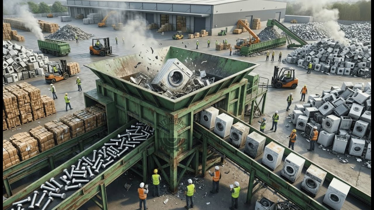 Inside a Recycling Factory: Billions of Steel Bolts from Old Washers (Full Process)