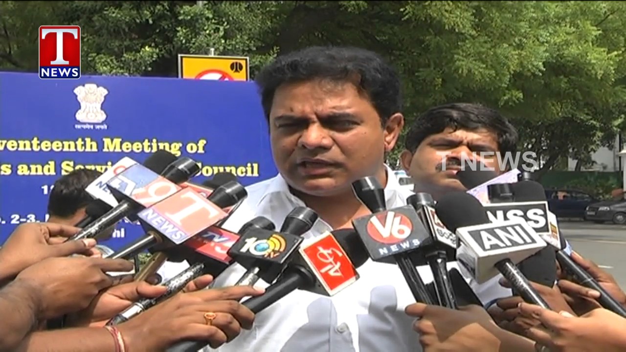 Minister KTR Speaks With Media After GST Council Meet | Delhi | TNews