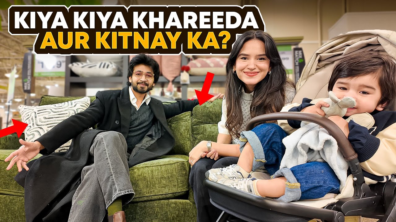 NEW GHAR KAY LIYE FURNITURE SHOPPING FULL TOUR | PAKISTANI FAMILY IN USA