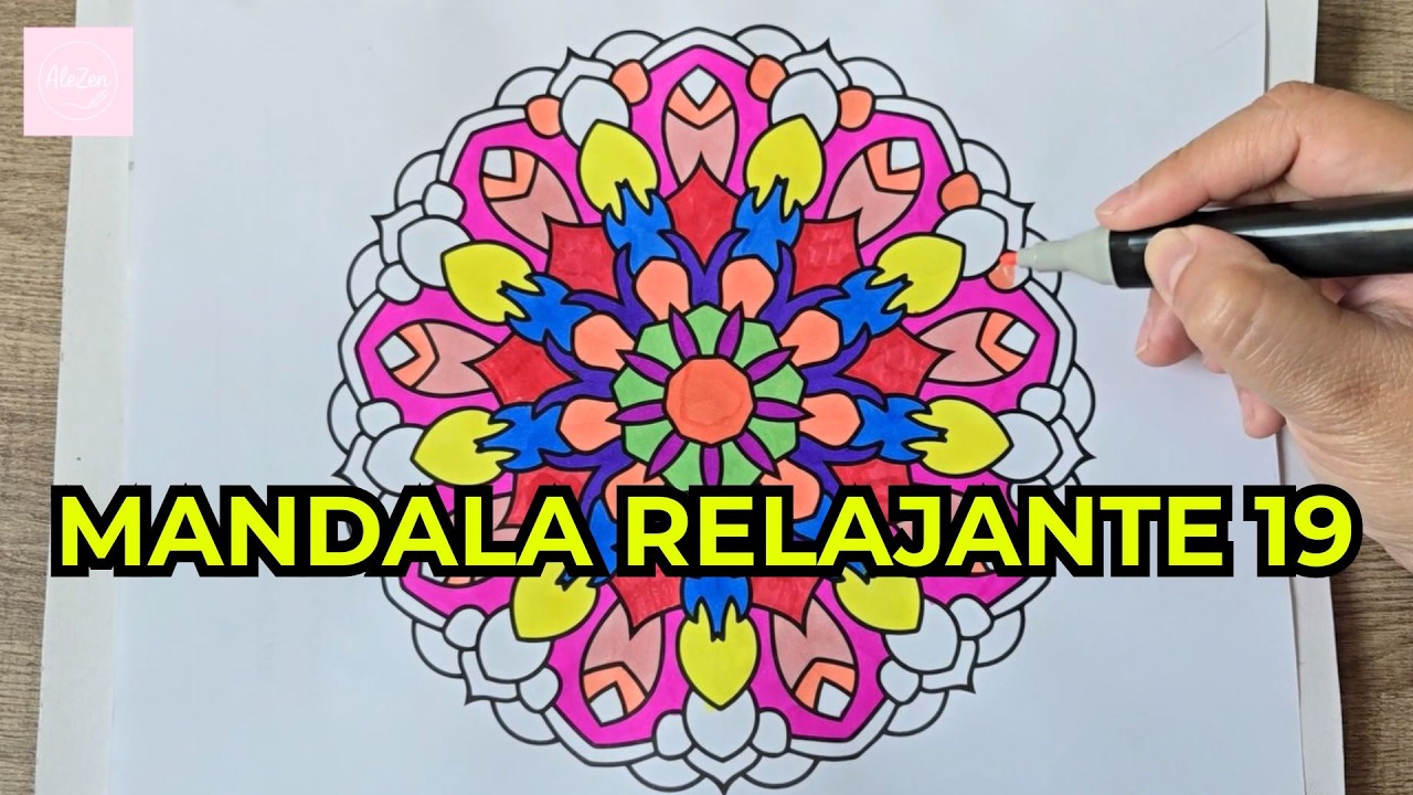 Mandala relajante 19 | Música suave y colores