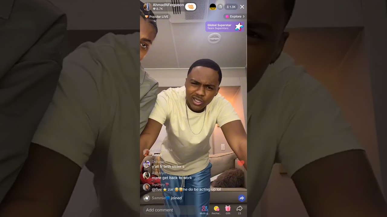 Ahmad Ferguson and Amari Noelle Live 1-26 on set