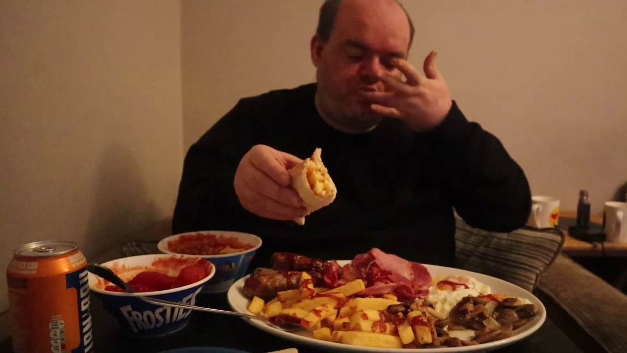 Full English breakfast UK mukbang