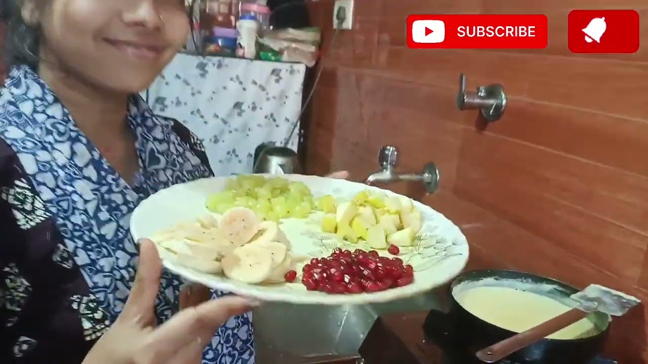 Fruit custard Recipe 👌🏻👌🏻#vlog #viral #video #cooking #village ✨✨