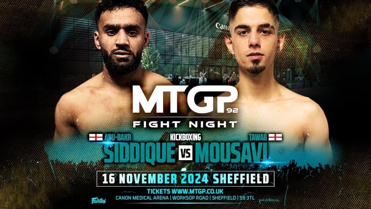 Abu Bakr Siddique vs Tawab Mousavi // MTGP Fight Night 92 // 16.11.2024 // Sheffield