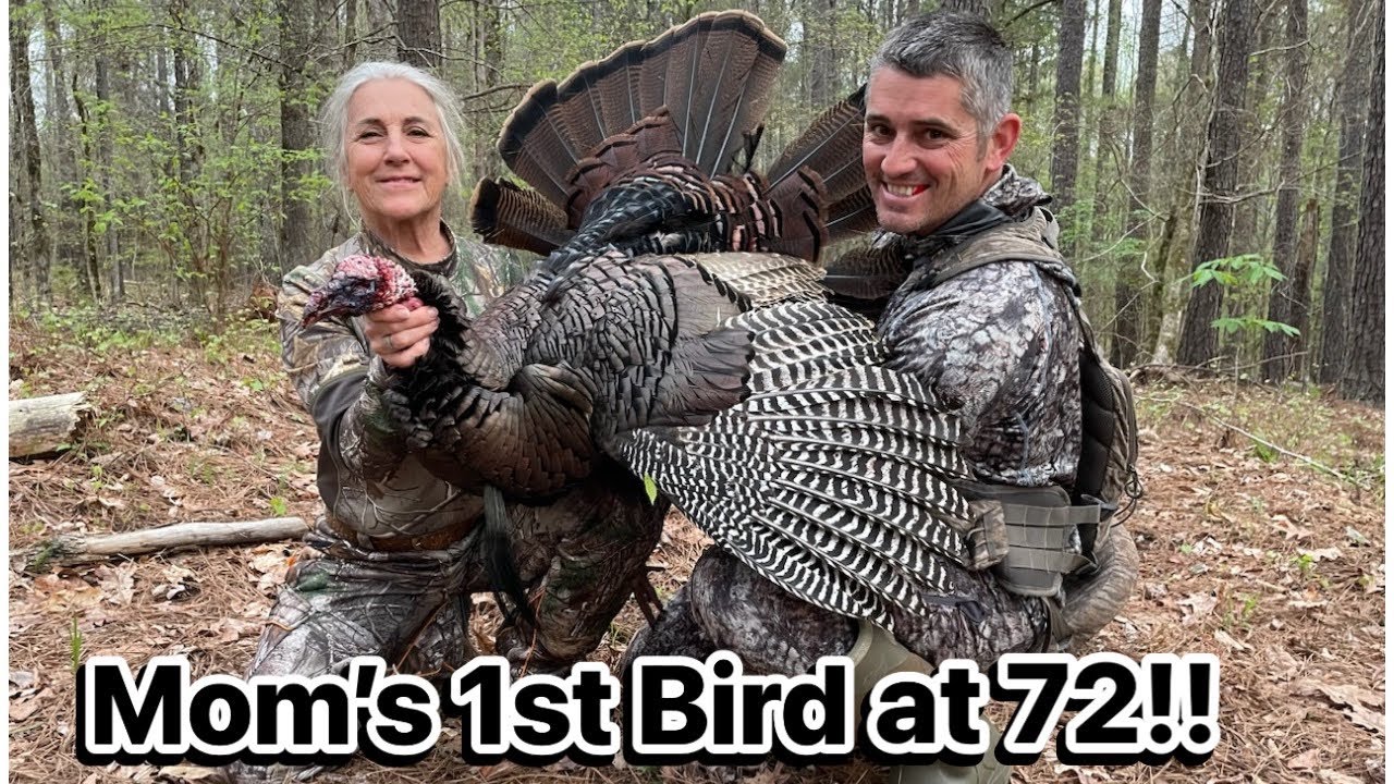 Opening Day Georgia 2023! My MOM’S 1st BIRD at 72 !! GOBBLERs EVERYWHERE!!