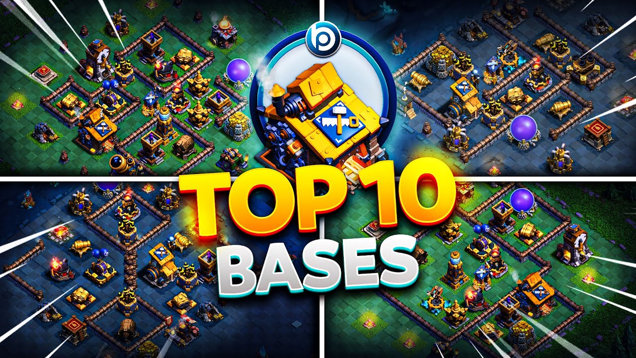 TOP 10 Best BUILDER HALL 10 Blueprint CoC BASES of 2024 with Link | Builder Base 2.0
