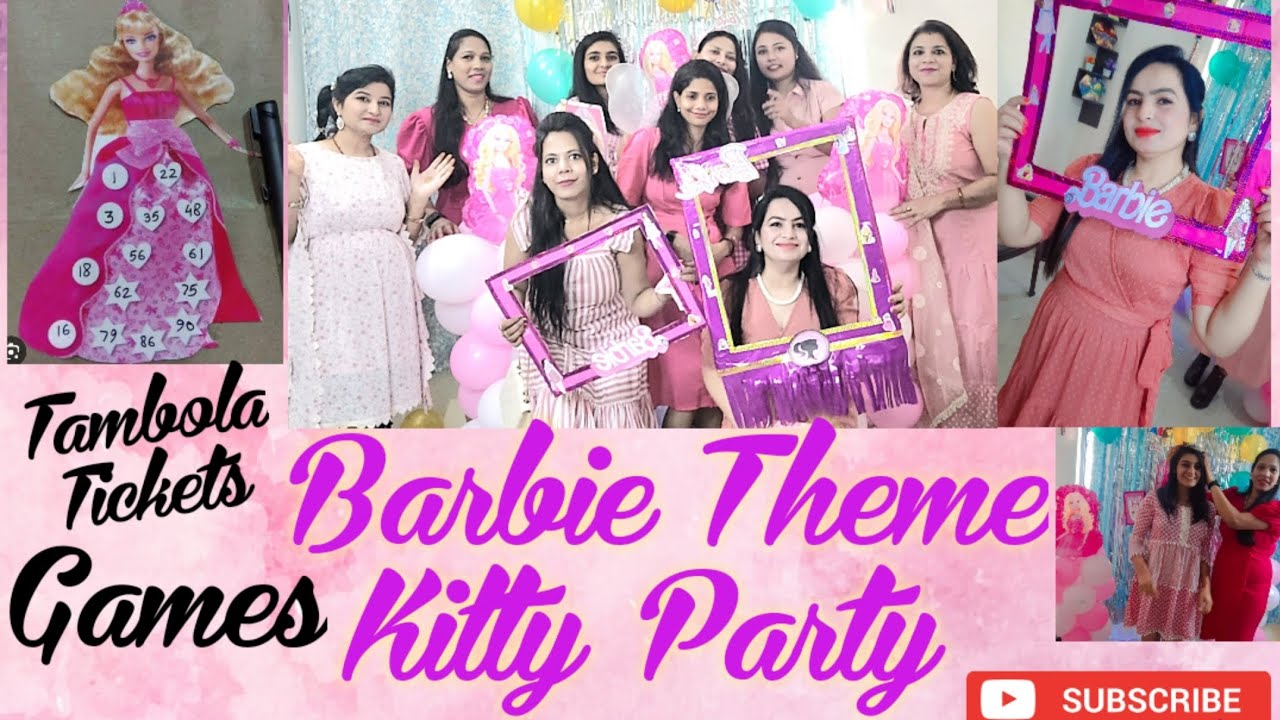 Barbie Theme Kitty Party💃 | Kitty party kaise kare | Barbie Theme decoration #kittyparty #barbie