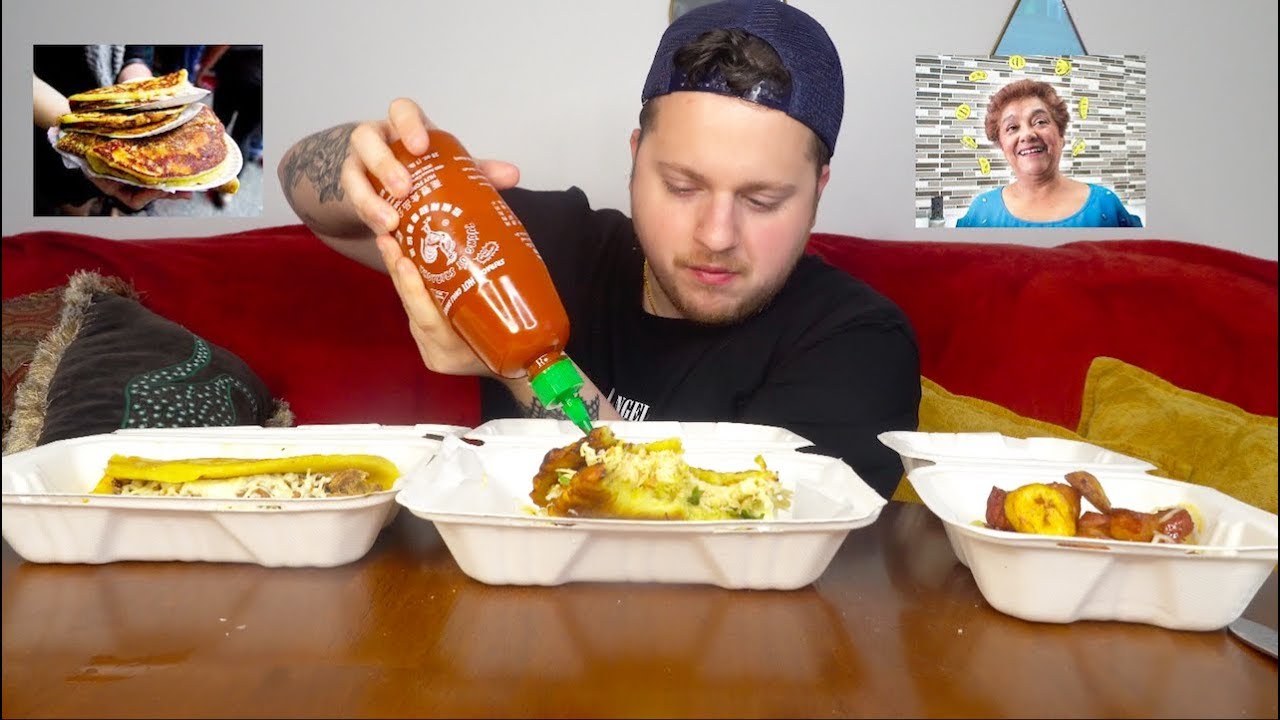 The Arepa Lady NYC Mukbang | Pork Belly, Shredded Beef, Chicken, and Tostones