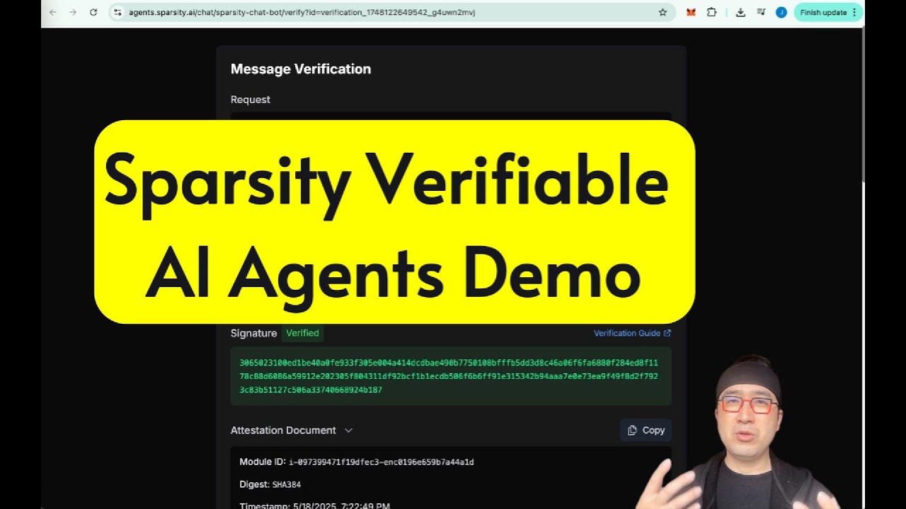 Sparsity Verifiable AI Agents Demo