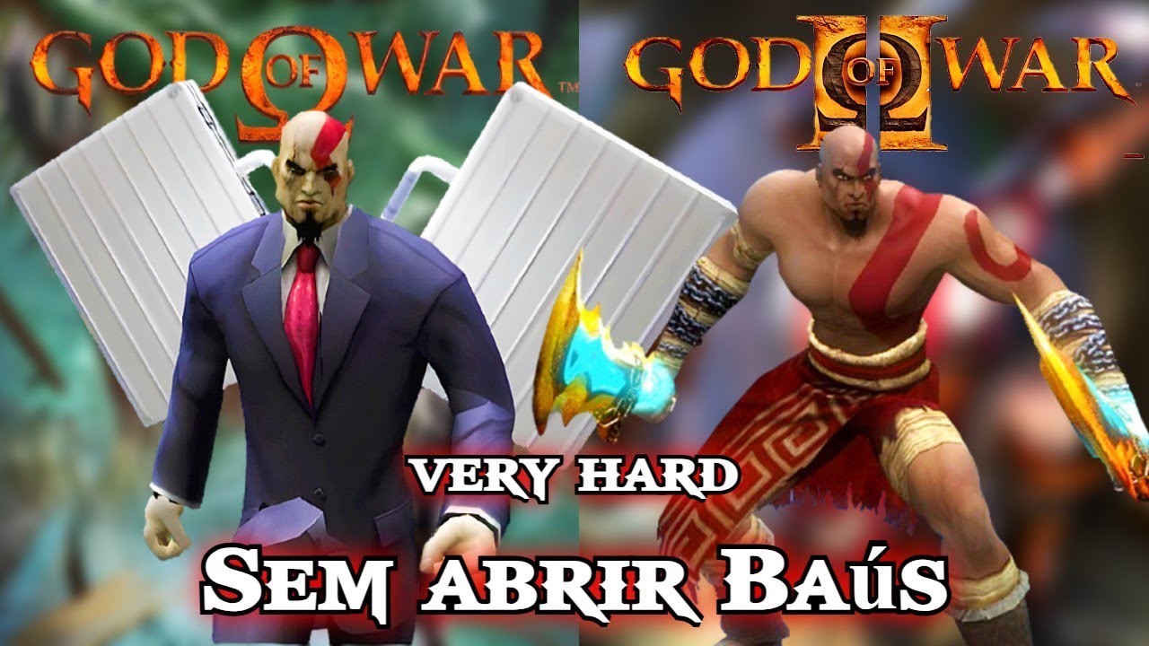GOD 1 e 2 COM AS PIORES SKINS SEM ABRIR BAÚS (NA MESMA LIVE) | VERY HARD #godofwar