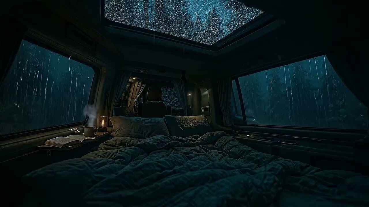Let the Storm Take Your Stress Away | Heavy Rain & Thunder on Car Roof for Deep Sleep ASMR