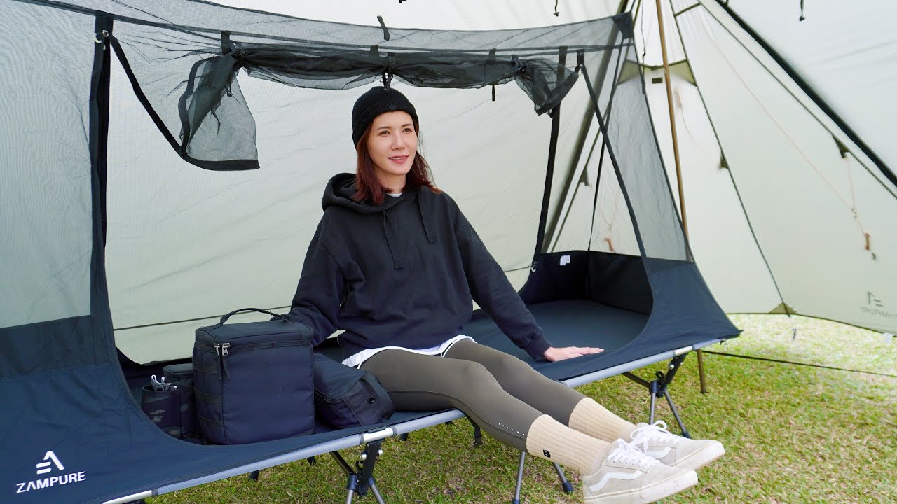 【Solo Camping】久違了 興奮開箱ZAMPURE新帳篷✨台灣版大峽谷火炎山一個人野營計畫失敗了 還是去了有壯觀的山壁露營區 蒜油蝦白酒絕配組合