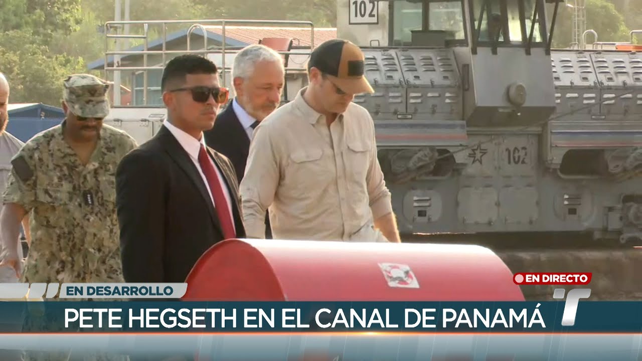 Pete Hegseth, secretario de Defensa de EE. UU., visita las esclusas de Miraflores