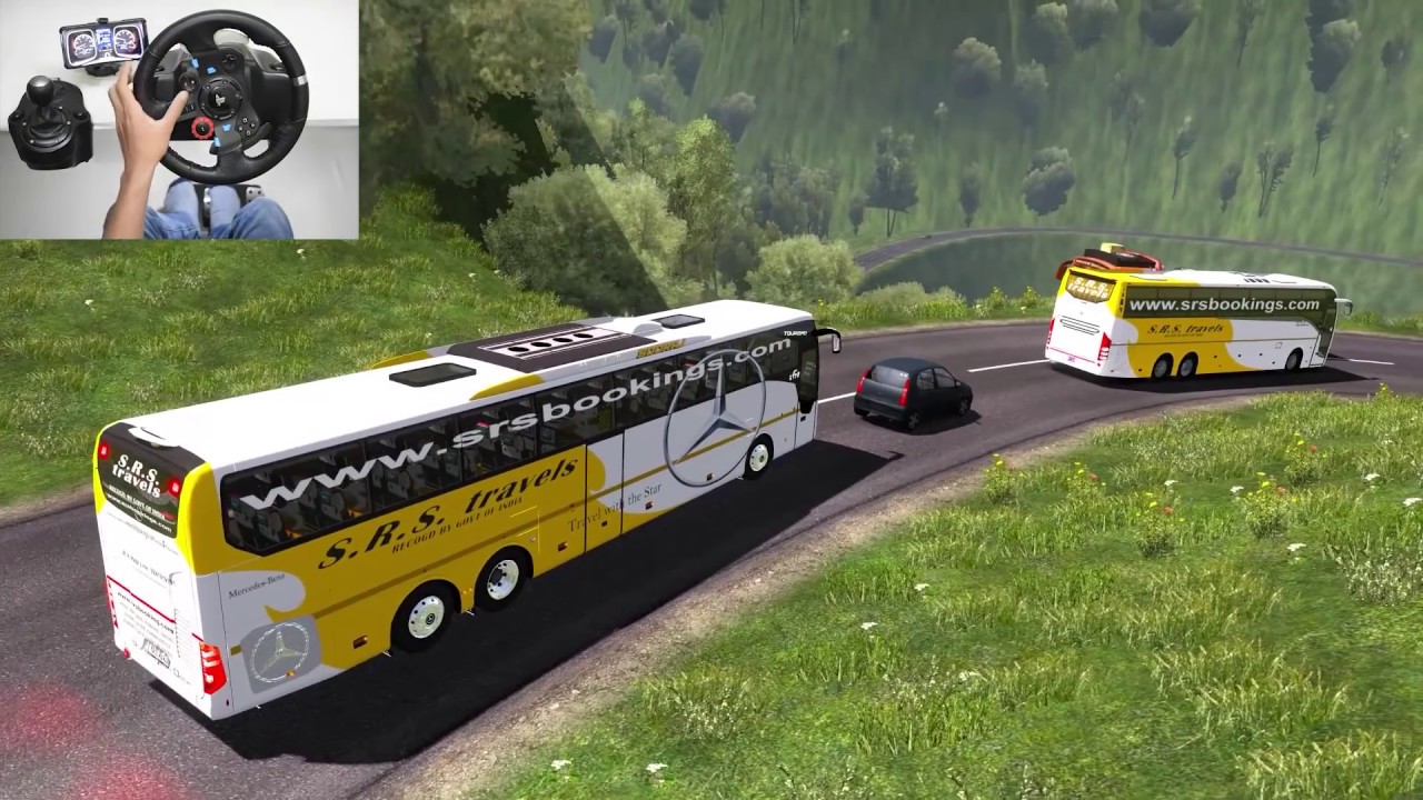 SRS volvo Bus crash to lorry | Volvo bus Accident | Euro truck simulator 2 bus mod