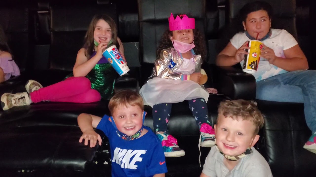 Private Theater Birthday watch Party from Cinemark in 2021- Throwing Lorelei's Birthday EXTRAVAGANZA