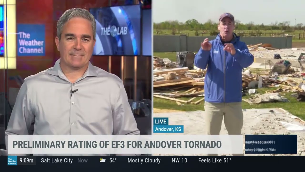 Mike Seidel TWC Andover EF-3 Tornado Aftermath Day #2 5-1-2022