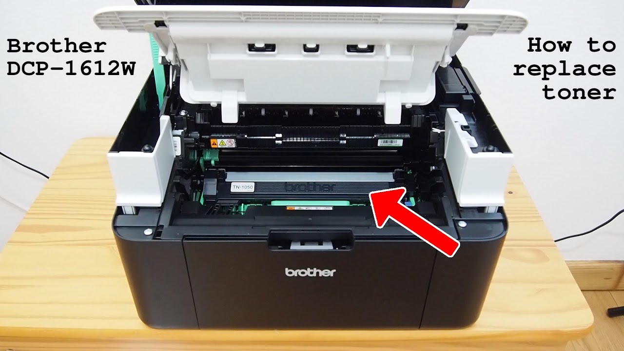 Brother DCP-1612W multifunction wi-fi laser printer &bull; How to install toner