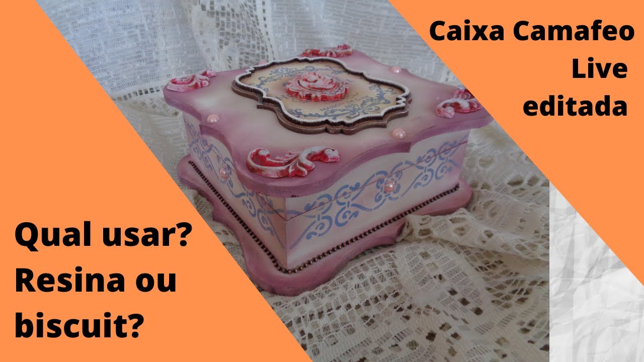 Qual Usar? Resina ou Biscuit? Duvidas Tiradas na Caixa Camafeo - Live editada