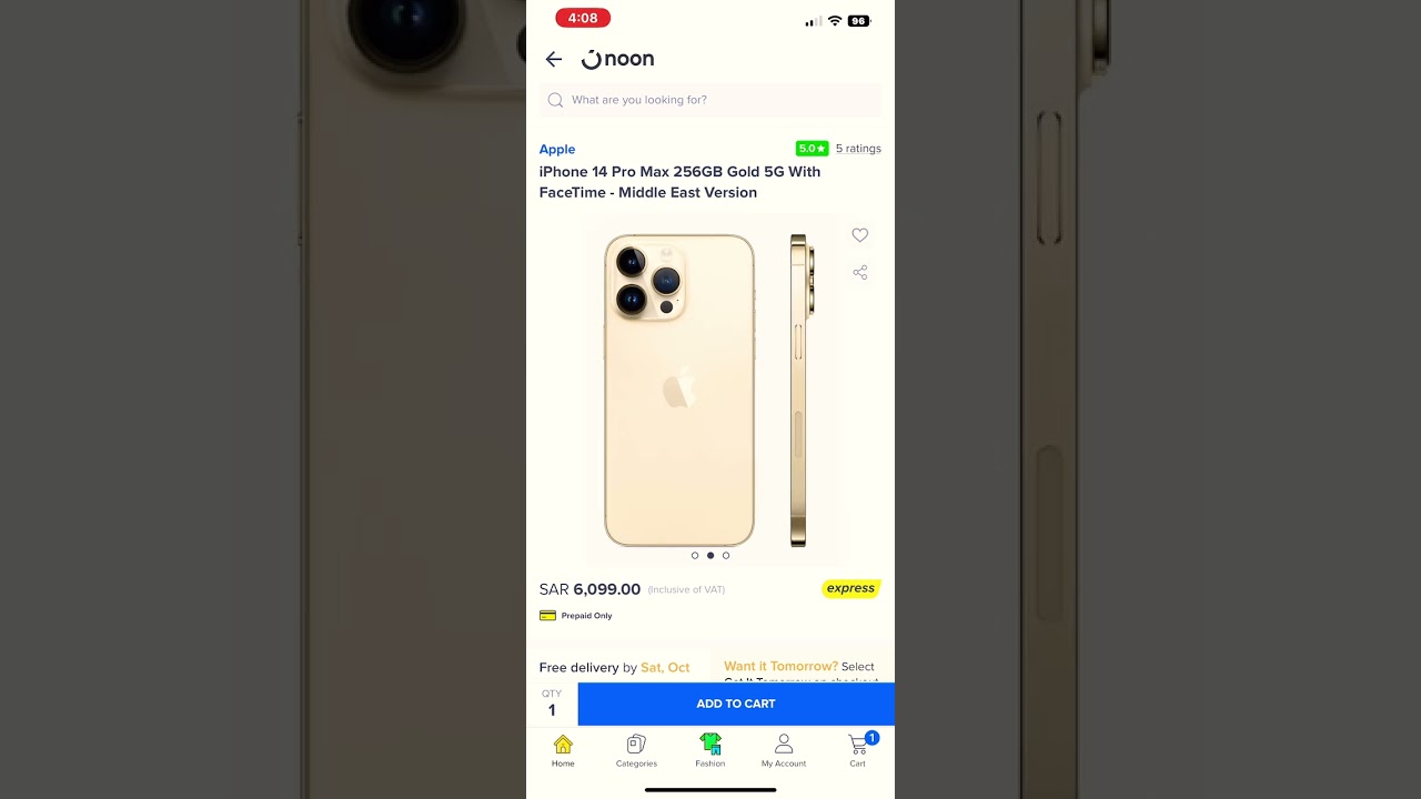 How to buy an IPhone 14 pro max Noon Online shop
