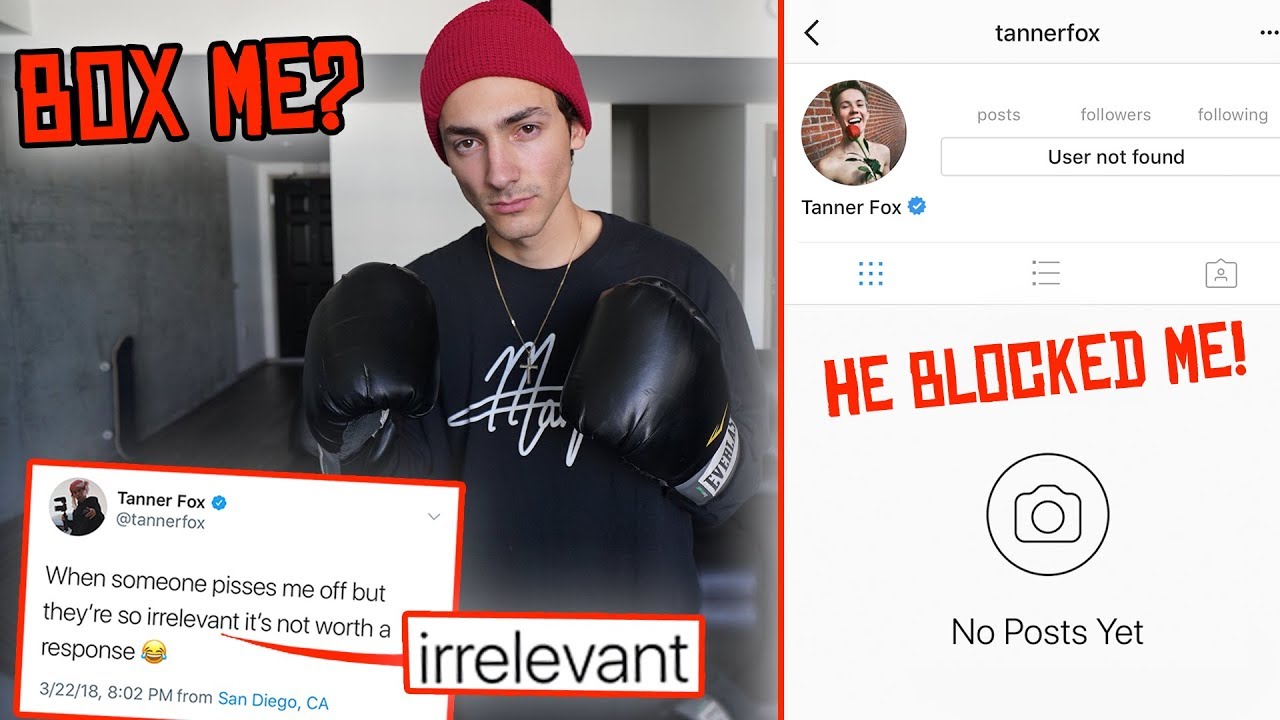 CALLING TANNER FOX OUT TO A BOXING MATCH!!